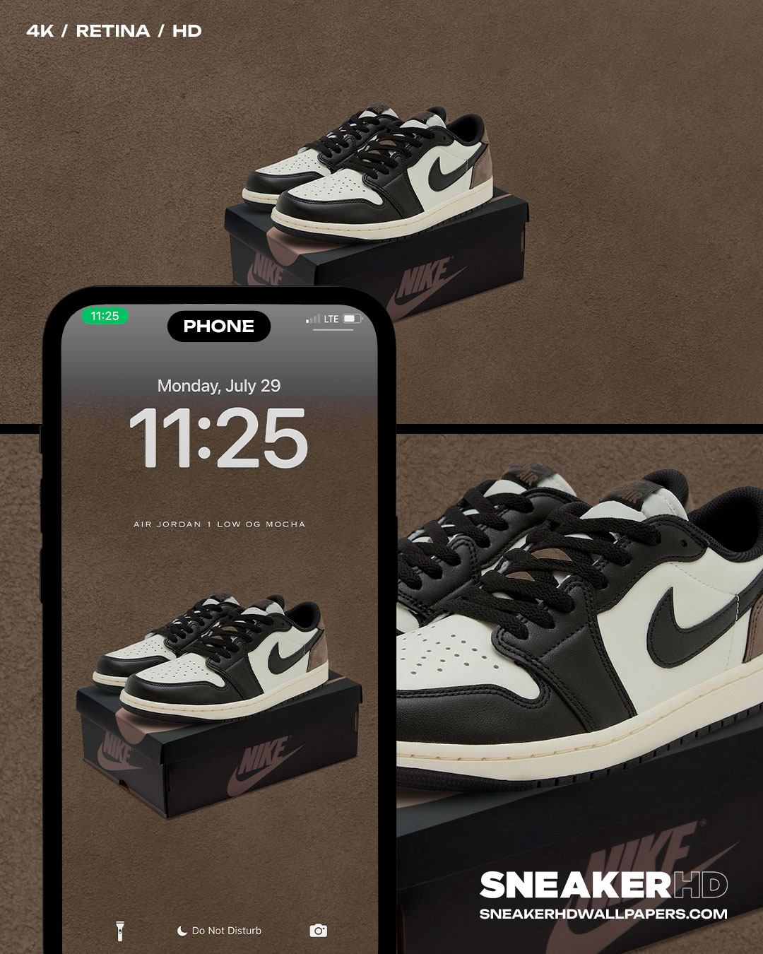 jordan 1 low mocha wallpaper